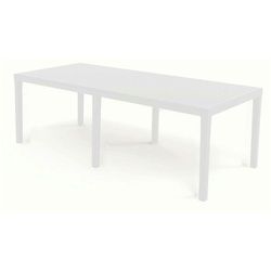 Dmora Gartentisch Susa, Rechteckiger ausziehbarer Esstisch, ausziehbarer Gartentisch, 100 % Made in Italy, 150x90h72 cm, Weiß