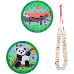 DerDieDas Schulzubehör Wechselbuttons 3er Set Pink Planet