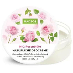 Nadeos Natürliche Deocreme Rosenblüte 40 g