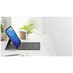 Combo Touch - keyboard and folio case - with trackpad - AZERTY - French - oxford grey Input Device - Tastatur & Folio-Set - Französisch - Grau