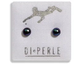 Adelia ́s Paar Ohrstecker Damen Perlenschmuck 925 Silber Süsswasser Perlen Ohrstecker, Damen Perlenschmuck schwarz
