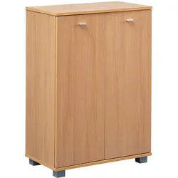 Mid.you Schuhschrank , Buchefarben , Holzwerkstoff , 3 Fächer , 60x90x35 cm , Garderobe, Schuhaufbewahrung, Schuhschränke