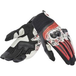 Dainese Mig 3 Unisex Motorradhandschuhe, schwarz-weiss-rot, Größe M