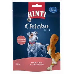 Rinti Chicko Plus Hähnchenschenkel mit Calciumbone | 12x 80g