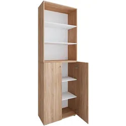 Mid.you Aktenschrank , Sonoma Eiche , Holzwerkstoff , 4 Fächer , 70x220x39 cm , Büromöbel, Büroschränke, Aktenschränke