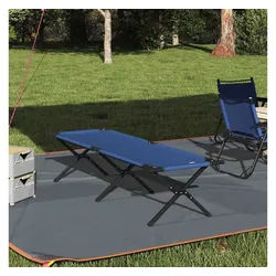 vidaXL Feldbett Klapp Schlafbett fürs Camping Blau 193 x 69 x 45 cm blau