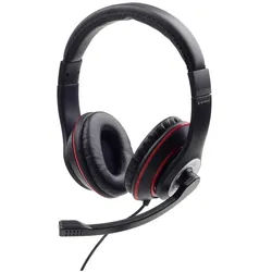 Gembird Gembird Over Ear Headset kabelgebunden Schwarz, Rot Lautstärkerege Kopfhörer rot|schwarz