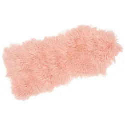 Tibetlammfell Albrecht rosa, Designer Thomas Albrecht, 3x100x50 cm