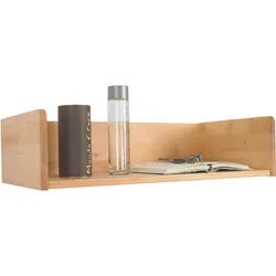 Linea Natura Wandboard , Erlefarben , Holz , Erle , vollmassiv , 70x17x33 cm , Wohnzimmer, Regale, Wandboards