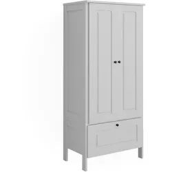 VitaliSpa Kinderkleiderschrank Ajaton Weiß 83.3 x 187 cm , Holzwerkstoff , Rechteckig , 83.3x187x53.4 cm , Kinder- & Jugendzimmer, Kindermöbel, Kinderkleiderschränke