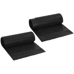 vidaXL Fußmatte 0,5 x 20 m Dimpled Drainage Sheet 2 pcs Schwarz 0,5x20 m HDPE, Rund, Höhe: 0 mm schwarz