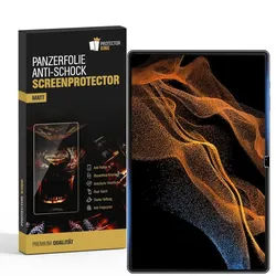 2x Panzerfolie für Samsung Galaxy Tab S8 Ultra ANTI-SHOCK Displayschutz Schutzfolie MATT /ENTSPIEGELT/ ANTI-REFLEX/ ANTI-KRATZ/ ANTI-STOß/ ANTI-BRUCH/ ANTI SPLITTER
