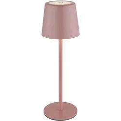 Tischlampe Tischleuchte Außen rosa LED Touchdimmer Akku dimmbar Gartenleuchte USB, warmweiß-kaltweiß, DxH 8,5x28 cm