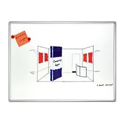 Franken Whiteboard Schienensystem Magnetisch Emaille Einseitig 90 (B) x 60 (H) cm