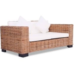 vidaXL 2-Sitzer-Sofa Natürliches Rattan