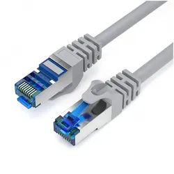 JAMEGA CAT 7 Patchkabel Ethernet RJ45 Netzwerkkabel Rohkabel LAN Kabel LAN-Kabel, CAT.7, RJ-45 Stecker (Ethernet) (2000 cm) grau