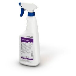 ECOLAB Sirafan Speed Flächendesinfektion, Schnellwirkendes, gebrauchfertiges Flächendesinfektionsmittel ohne Nachspülen, 750 ml - Flasche (1 Karton = 6 Fl.) + 3 Sprühköpfe