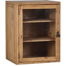 Mexico Hängeschrank 1-türig mit Glas links Massivholz Pinie Mexiko Möbel Mexikanisch