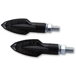 HIGHSIDER Smart Vinci LED Blinker Gehäuse Schwarz / Linse getönt (Paar), Vorne & Hinten, schwarz