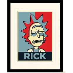 Pyramid, Bilder, Rick and Morty Collector Print Poster im Rahmen Rick Campaign (white background) (30 x 40 cm)