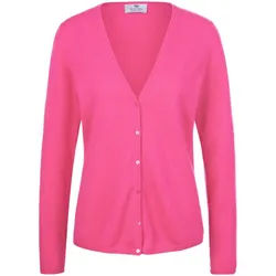 Le gilet 100% cachemire modèle Cora Peter Hahn Cashmere fuchsia