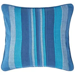 Homescapes Kissenhülle Morocco Stripe 60/60 cm, 100% Baumwolle , Blau , Textil , Gestreift , Quadratisch , 60x60 cm , Oeko-Tex® , Heimtextilien, Bezüge, Kissenbezüge