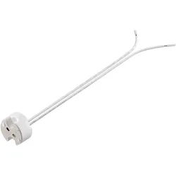 Goobay GX5.3 Lampenfassung mit Zwillingslitze - max. 100 W/25 V (DC), 0,15 m Kabel, Keramik