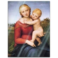 Bilderdepot24 Glasbild, Madonna mit Kind bunt 60 cm x 80 cm