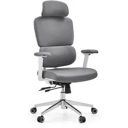 Mid.you Drehstuhl , Grau , Kunststoff , Drehkreuz , 68x132x67 cm , ergonomische Rückenlehne , Büromöbel, Bürostühle, Drehstühle