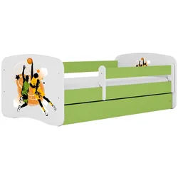 Raumhirsch Furniture Kinderbett Basketball mit Schublade 180/80 90/61/184 , Grün , Holzwerkstoff , Rechteckig , 80x180 cm , FSC 100% , Babymöbel & Kindermöbel, Kinderzimmer & Jugendzimmer, Kinderbetten