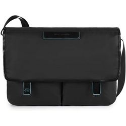Piquadro Celion Messenger mit zwei Vortaschen und herausnehmbarerPC-, iPad®-Hülle mit Orga-Fächern schwarz