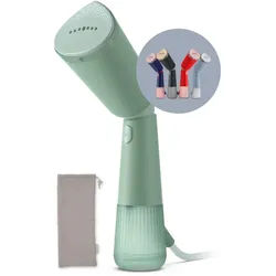 Philips Dampfbürste STH5010/70 "Styler", 120 ml abnehmbarer Wassertank, 1400 W, Steamer im schlanken Design, Aufbewahrungstasche inkl. grün