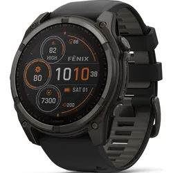 Garmin Fenix 8 (51mm) Solar Sapphire Titan Multisport-Smartwatch - STK - graphit/carbongrau