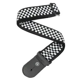 D’Addario Gitarrengurt - Nylongewebe, Check Mate - Gitarrengurt