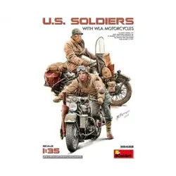1:35 U.S. Soldaten mit WLA Motorrädern