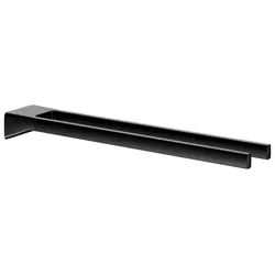 KEUCO AVENO Handtuchhalter, 450 mm Tiefe, zweiarmig, starr, 14618370000, Farbe: Schwarz Matt