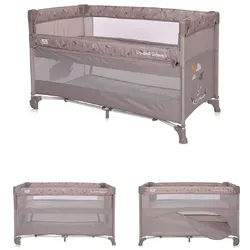 Lorelli Baby-Reisebett Baby Reisebett Up ́n Down, Öffnung, 2 Ebenen, Tragetasche, mit Rädern braun