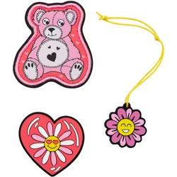 DerDieDas Schulzubehör Wechselbuttons 3er Set Roses