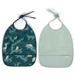 Bib with ties 2-pack - Night