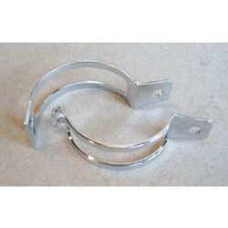 Blinkerschelle, zweiteilig, verchromt, Rohrbefestigung 35-38mm, silber