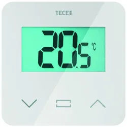 TECEfloor Raumbediengerät, Temperatur, LCD-Display, 77420051, Farbe: Weiß