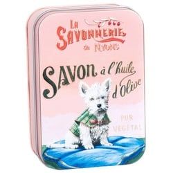 La Savonnerie de Nyons - Metallbox mit Seife White Terrier 275 g