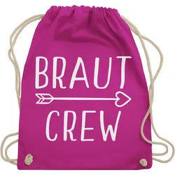 Shirtracer Turnbeutel Braut Crew Pfeile, JGA Junggesellenabschied Frauen rosa