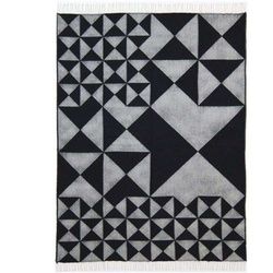 Mirror Throw Wool 130x198 Black - Verpan