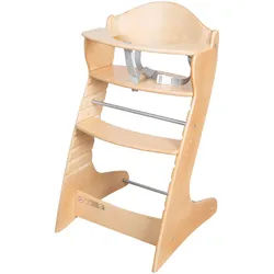 Roba Hochstuhl Chair Up Natur , Naturfarben , Holzwerkstoff , 45.5x83.5x49.5 cm , Babymöbel, Hochstühle & Zubehör, Hochstühle