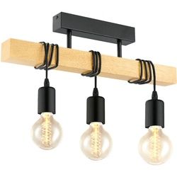 Xxxl Deckenleuchte , Braun, Schwarz , Holz, Metall , 10.5x26.5x55 cm , Lampen & Leuchten, Innenbeleuchtung, Deckenleuchten, Deckenleuchten