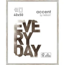 Nielsen Bilderrahmen , Silberfarben , Holzwerkstoff , 42.5x52.5 cm , Fsc , Passepartout , Bilder & Rahmen, Bilderrahmen, Bilderrahmen & Fotorahmen