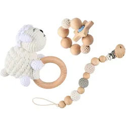 Patinio Kinderspielset , Weiß , Holz, Metall, Textil , 3-teilig , Buche , massiv , unisex , EN 71 , Spielzeug, Holzspielzeug