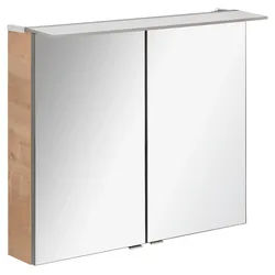 Spiegelschrank B.Perfekt mit LED 2-türig Eichefarben