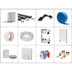 20 m2 Set Tackersystem Faltplatte 30 mm WLG 045 16x2 Alu-Verbundrohr Raster 10 cm 2 Heizkreise Regler 230 V + Zubehör